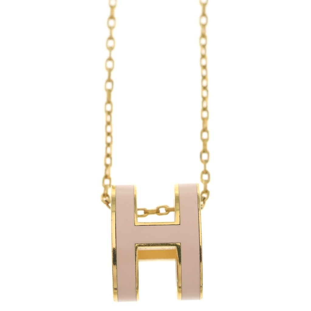 希少レア♥️HERMES ポップH ネックレス ローズドラジェ♡ピンク 