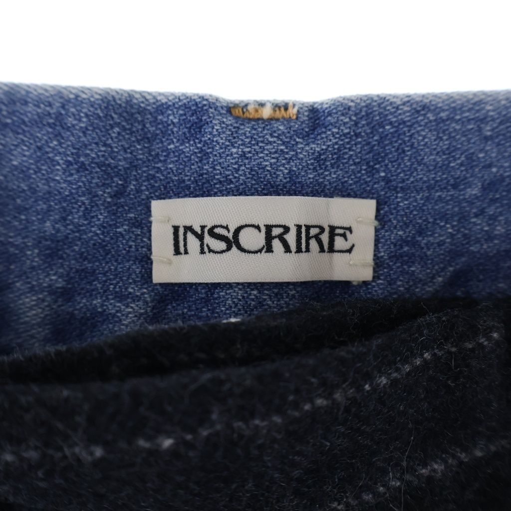 INSCRIRE アンスクリア ×6(ROKU) BEAUTY & YOUTH UNITED ARROWS 21AW Combined Two Pants 121AW-PT105 デニム切り替え ウール パンツ グレー INSCRIRE (アンスクリア) ×6(ROKU) BEAUTY & YOUTH UNITED ARROWS 21AW