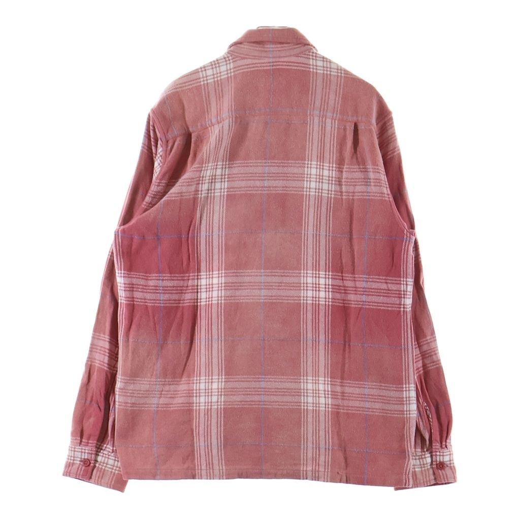 SUPREME シュプリーム 17SS Faded Plaid Flannel Zip Up Shirt フェーデッド プレイド ジップアップ フランネル 長袖シャツ レッド SUPREME (シュプリーム) 17SS Faded Plaid Flannel Zip Up Shirt