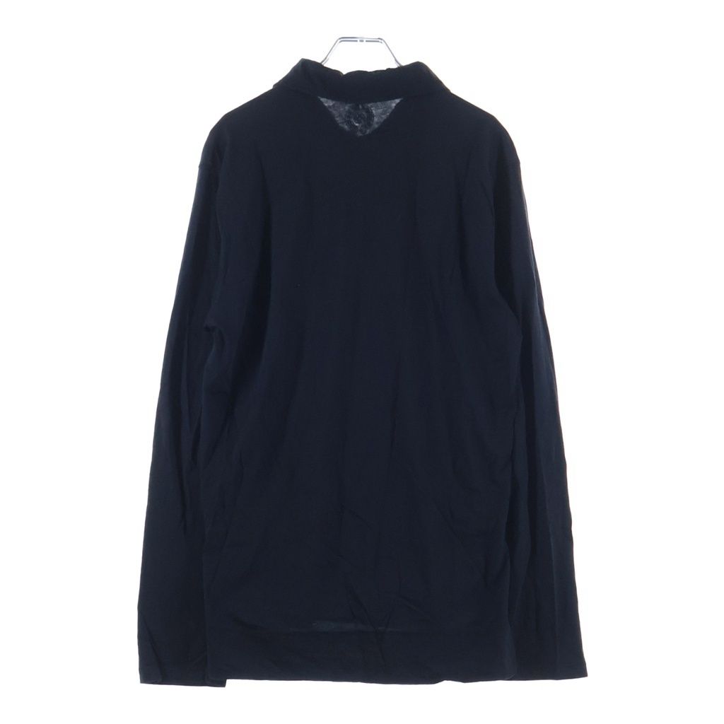 CHROME HEARTS クロムハーツ クロスボールボタン ホースシュープリント 長袖 ポロシャツ ブラック CHROME HEARTS (クロムハーツ) クロスボールボタン ホースシュー