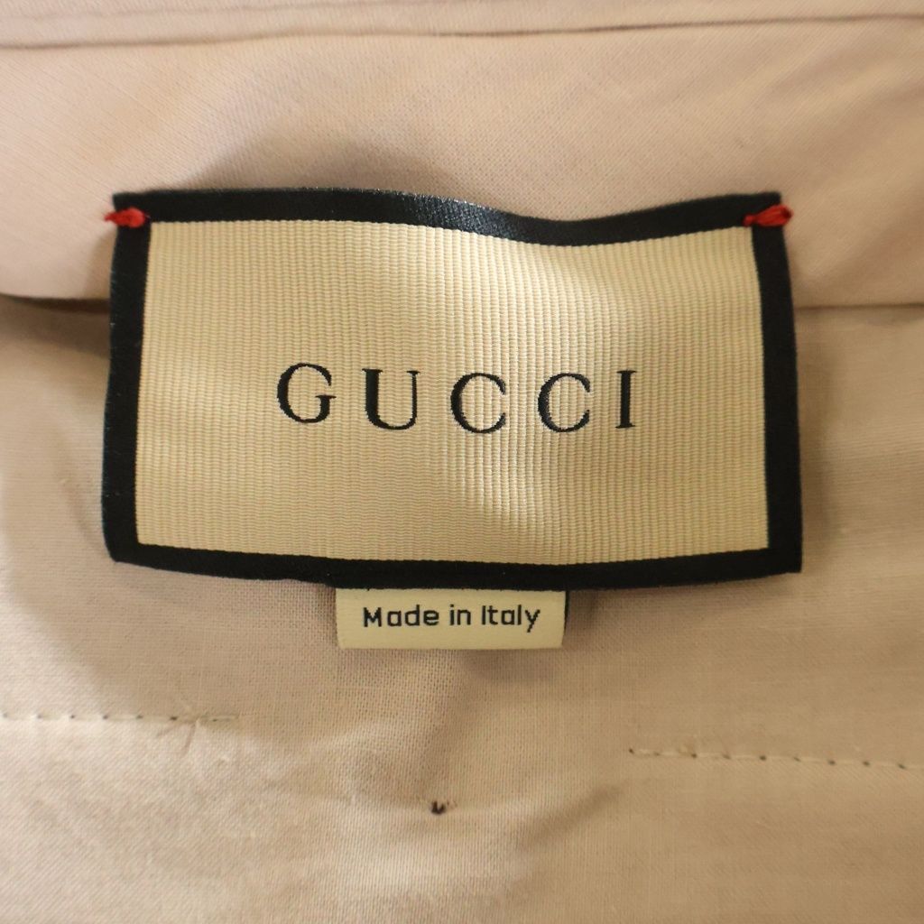 GUCCI グッチパンツアイボリー チェック柄スラックス ホースビット GUCCI (グッチ) 24SS ホースビット総柄 チェックウールスラックス