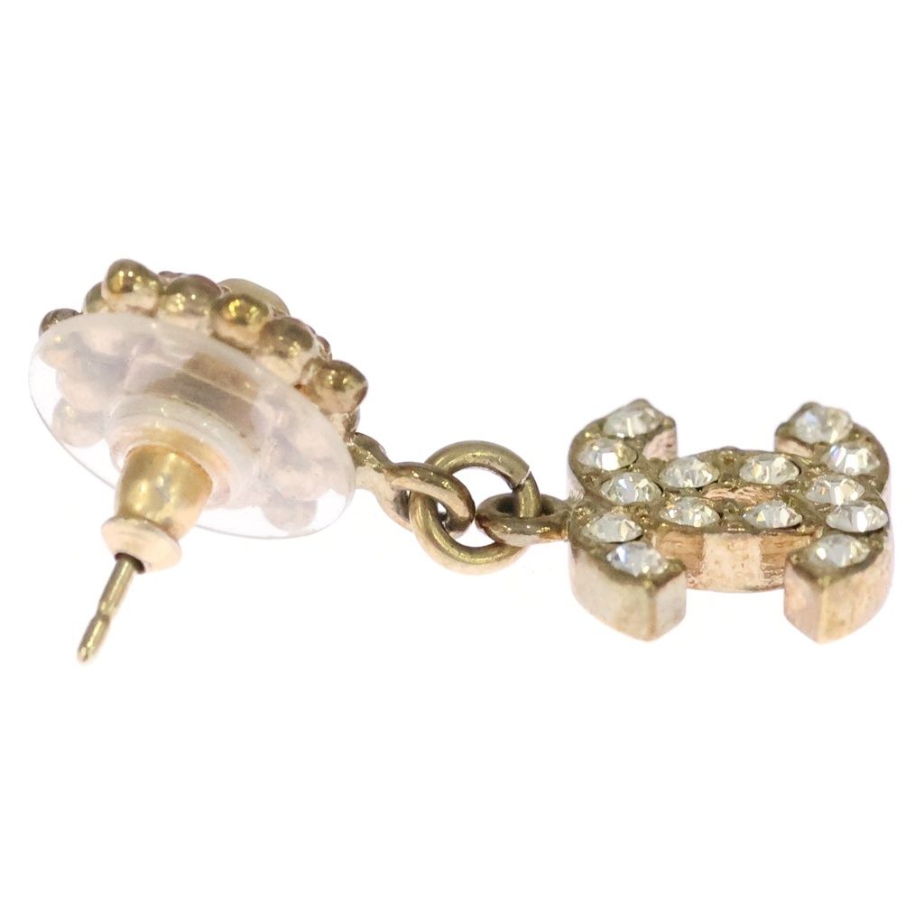 CHANEL (シャネル) ココマーク ラインストーン ドロップ ピアス