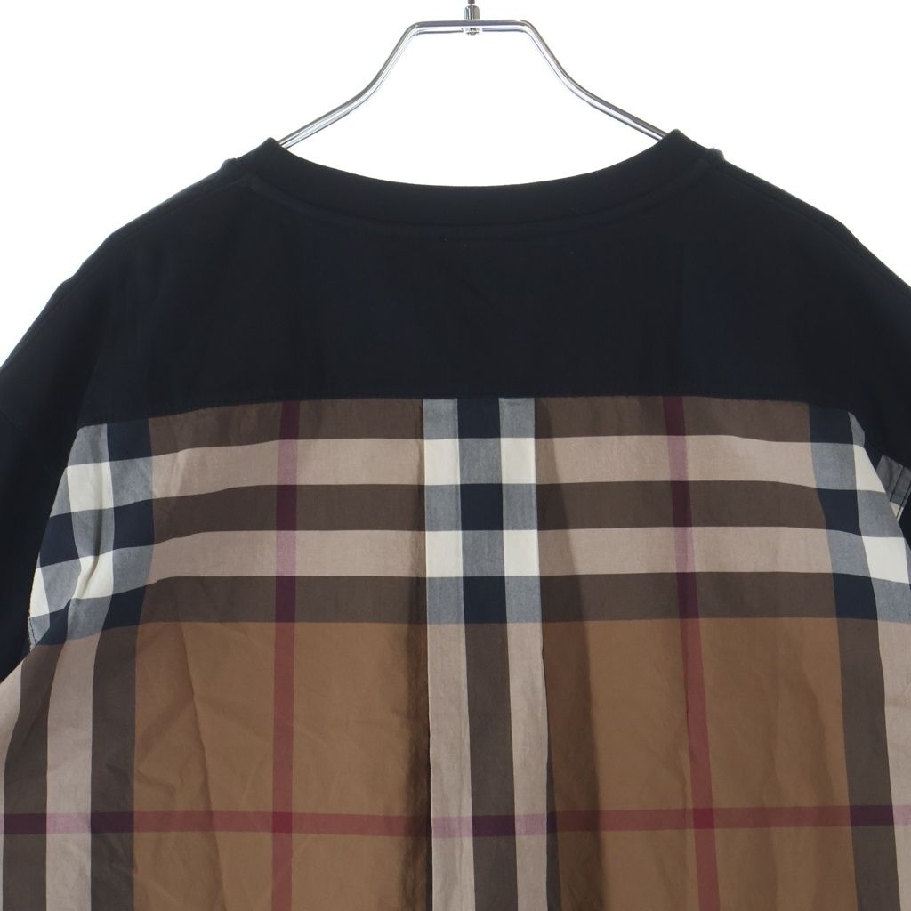 BURBERRY (バーバリー) ノバチェック クルーネック半袖ドッキングT