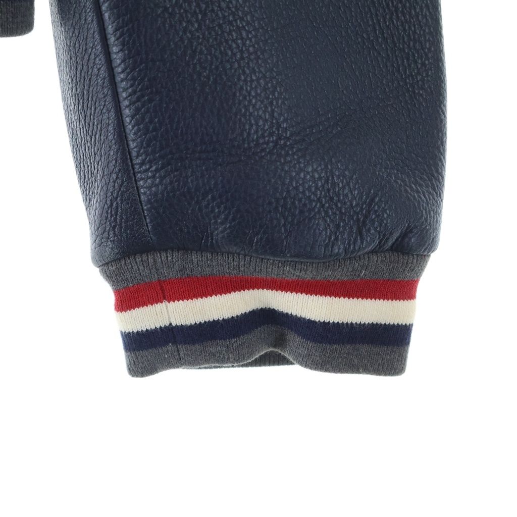 THOM BROWNE (トムブラウン) Leather Blouson MA-1 ディアスキン