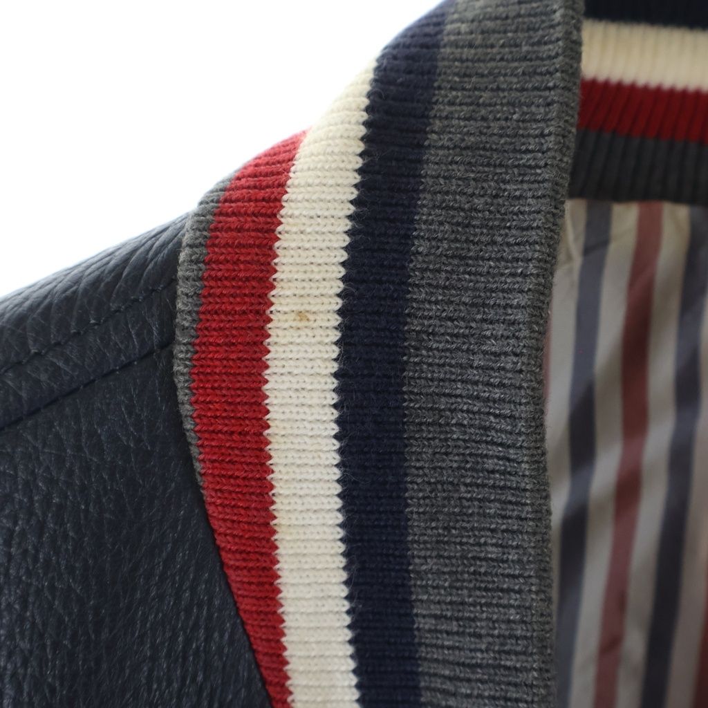 THOM BROWNE (トムブラウン) Leather Blouson MA-1 ディアスキン