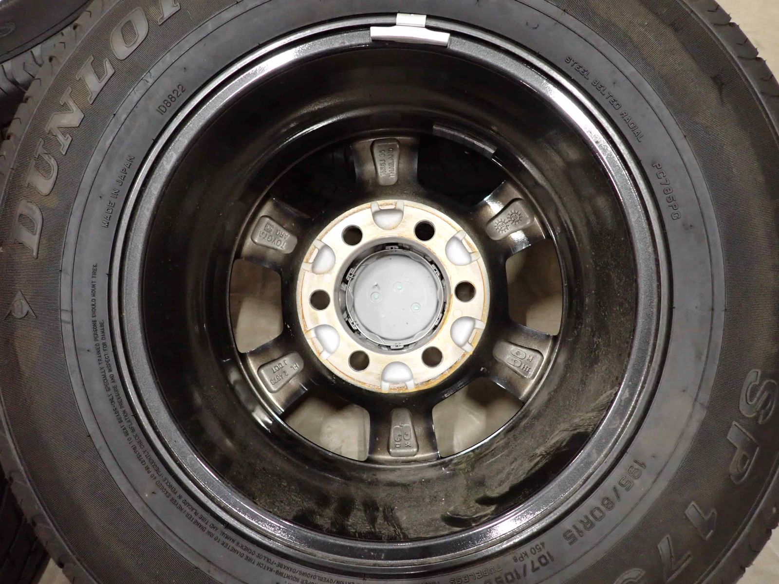 夏4本SET 会社宛 送料無料 195/80R15×6J 107/105 LT ダンロップ SP175N 