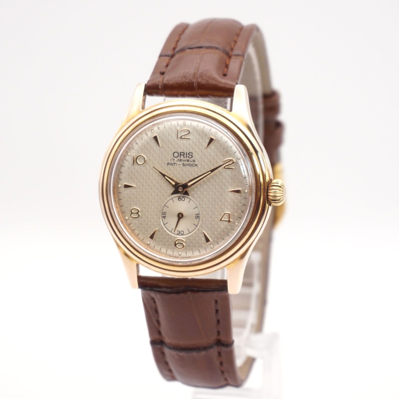⭐ORIS オリス 7427-26 手巻き 17石 スモールセコンド アイボリー
