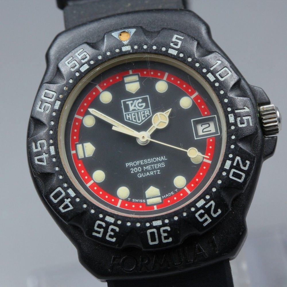 稼働品】 TAG Heuer フォーミュラ1 383.513 ブラック デイト 夜光 純正