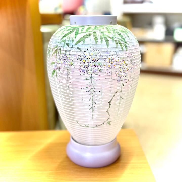 【盆提灯 お買い得品】詩音 藤7色 絹張 お盆 創作提灯 仏具