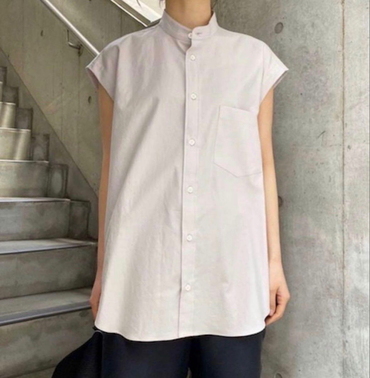 AURALEE WASHED FINX SLEEVELESS SHIRTS
