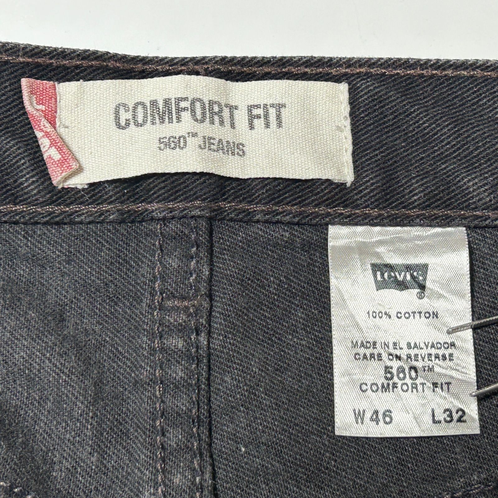 Levi's リーバイス 560 W46 ブラックデニム COMFORT FIT ワイド バギー
