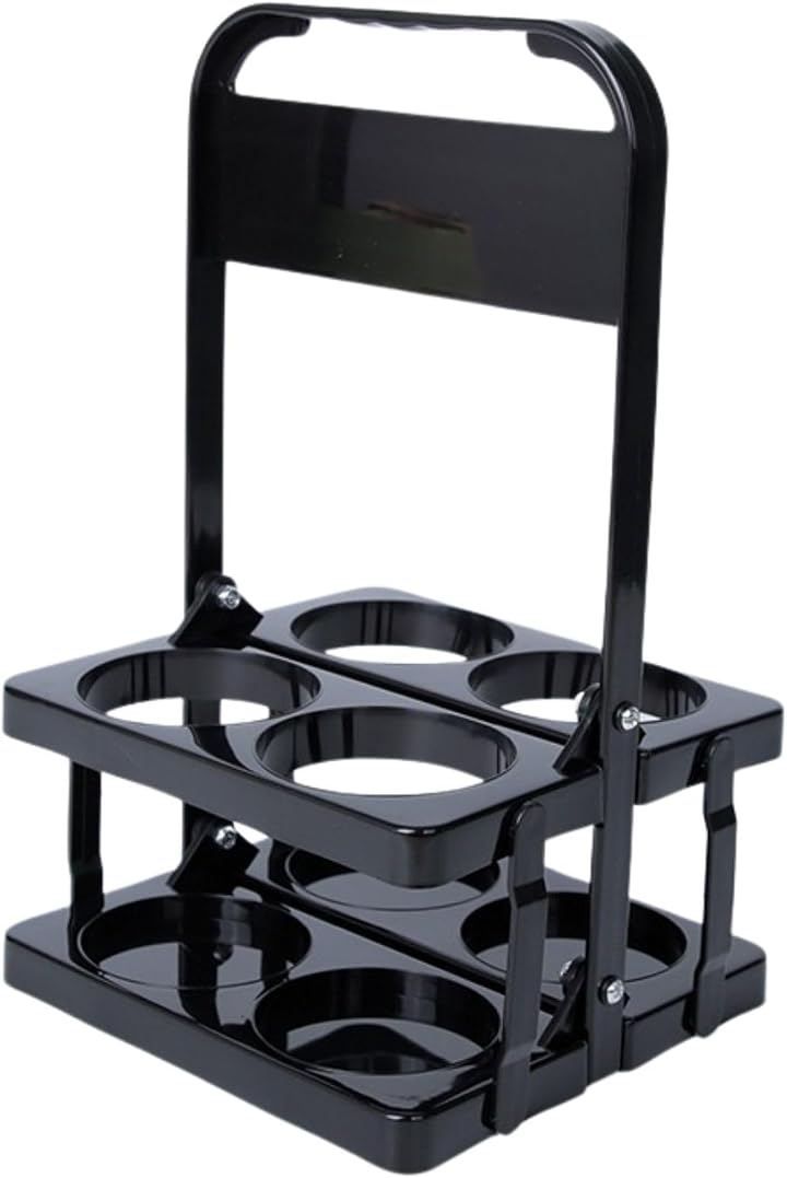 adzu drink holder portable Costco can holder cup holder drink carry folding beer bottle case drink carrier bottle carrier for 4 bottles 4 holes (black, for 4 bottles (4 holes))