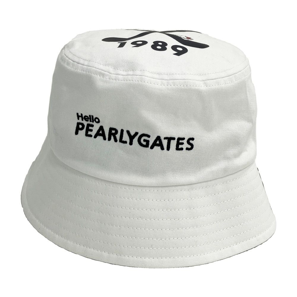 PEARLY GATES パーリーゲイツ 2026年モデル ×Hello Kitty ツイルハット ホワイト系 FR [240101704207] ゴルフウェア ストスト