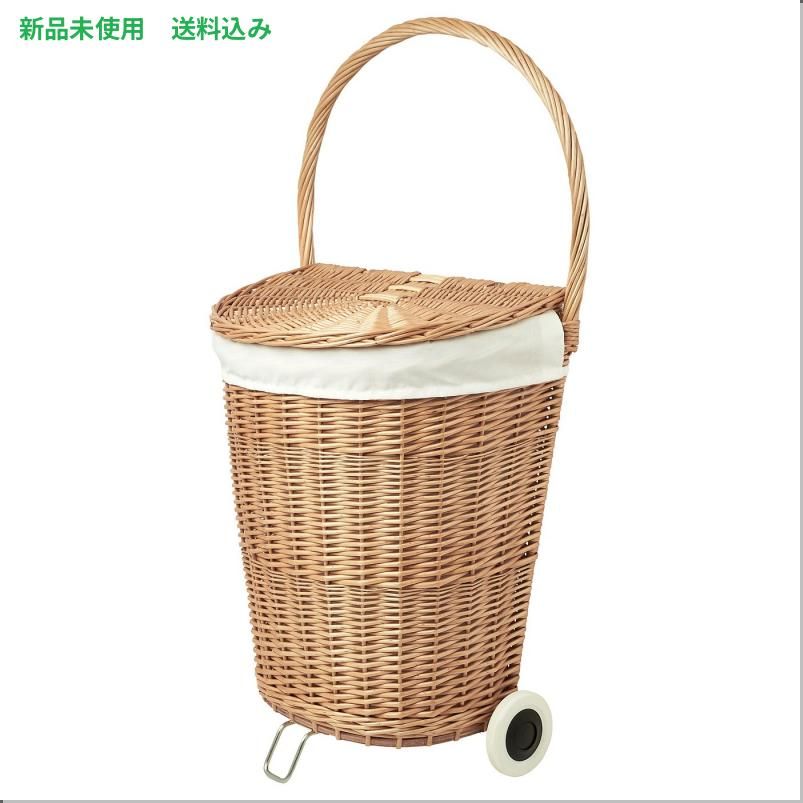 IKEA (イケア) TOLKNING トルクニング ランドリーバスケット キャスター付き - ハンドメイド バッコヤナギ 31L 505.126.25 10,945円