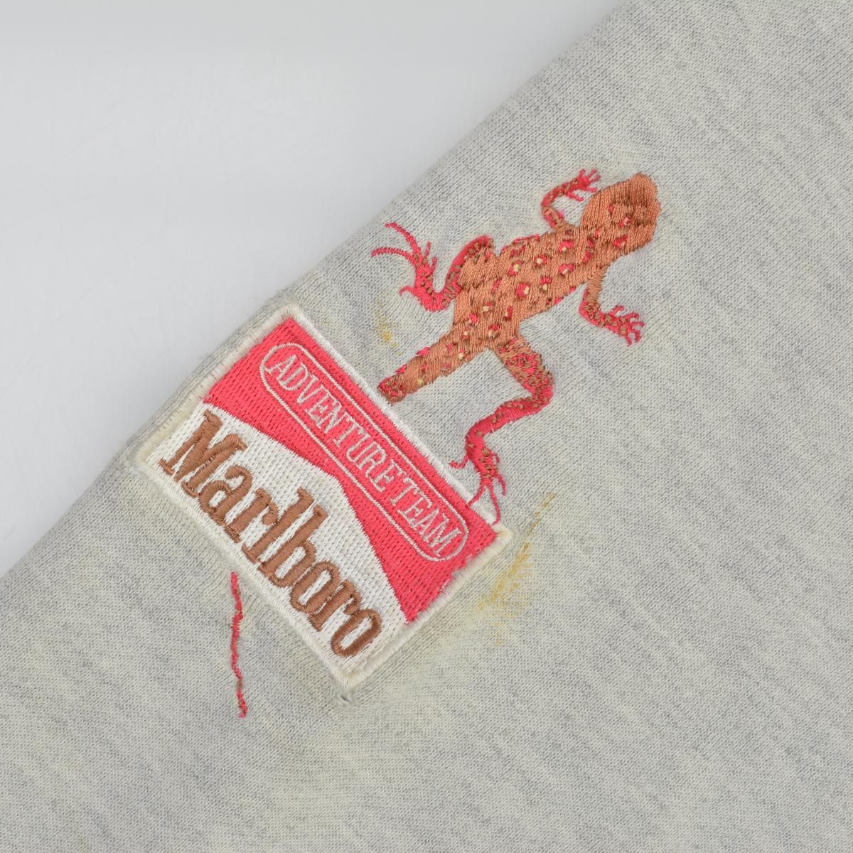 【MARLBORO】トカゲ柄 クルーネック長袖スウェット 長袖 MARLBOROトカゲ柄 トカゲ クルーネック ブランド古着MARLBORO