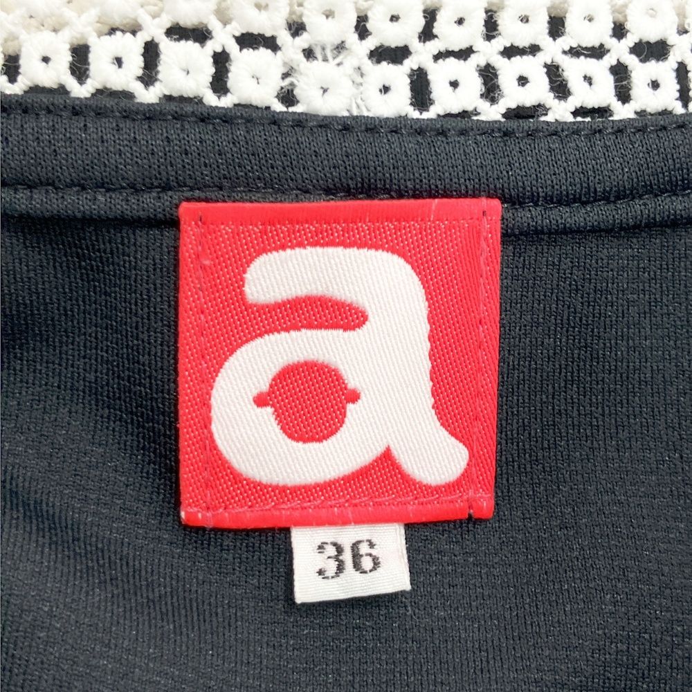 サイズ：36 ARCHIVIO アルチビオ ノースリーブポロシャツ ブラック系