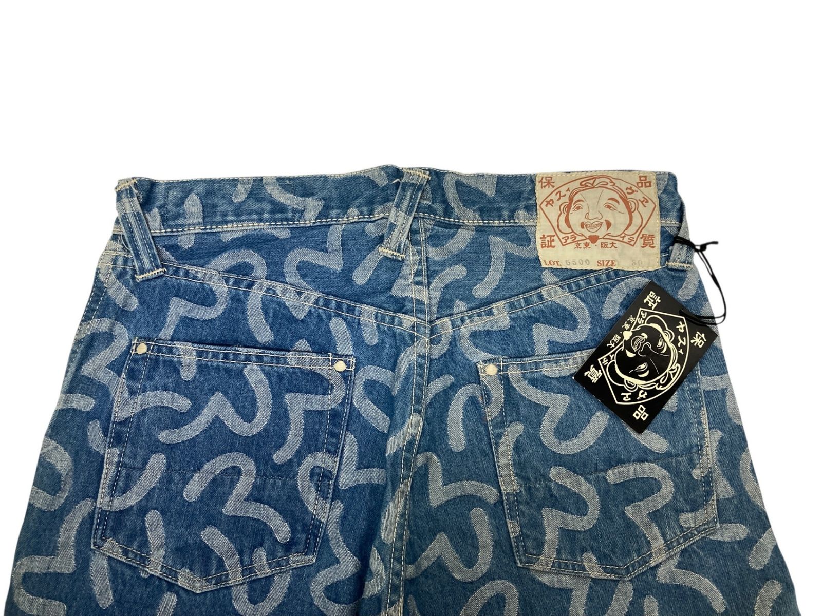 EVISU (エヴィス) LOT.5500 カモメ総柄 ジャガード デニムパンツ 30