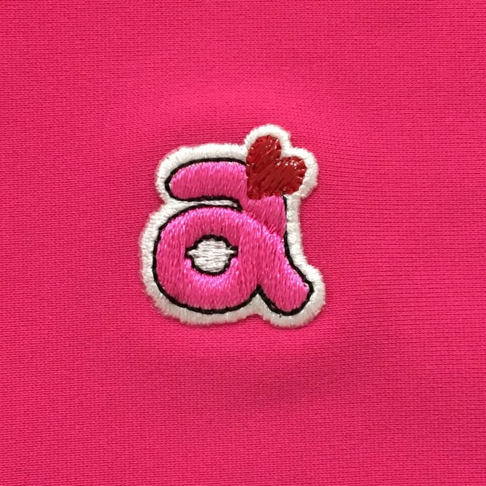 美品】アルチビオ 半袖ポロシャツ ピンク×ライトグレー 胸ロゴ 袖