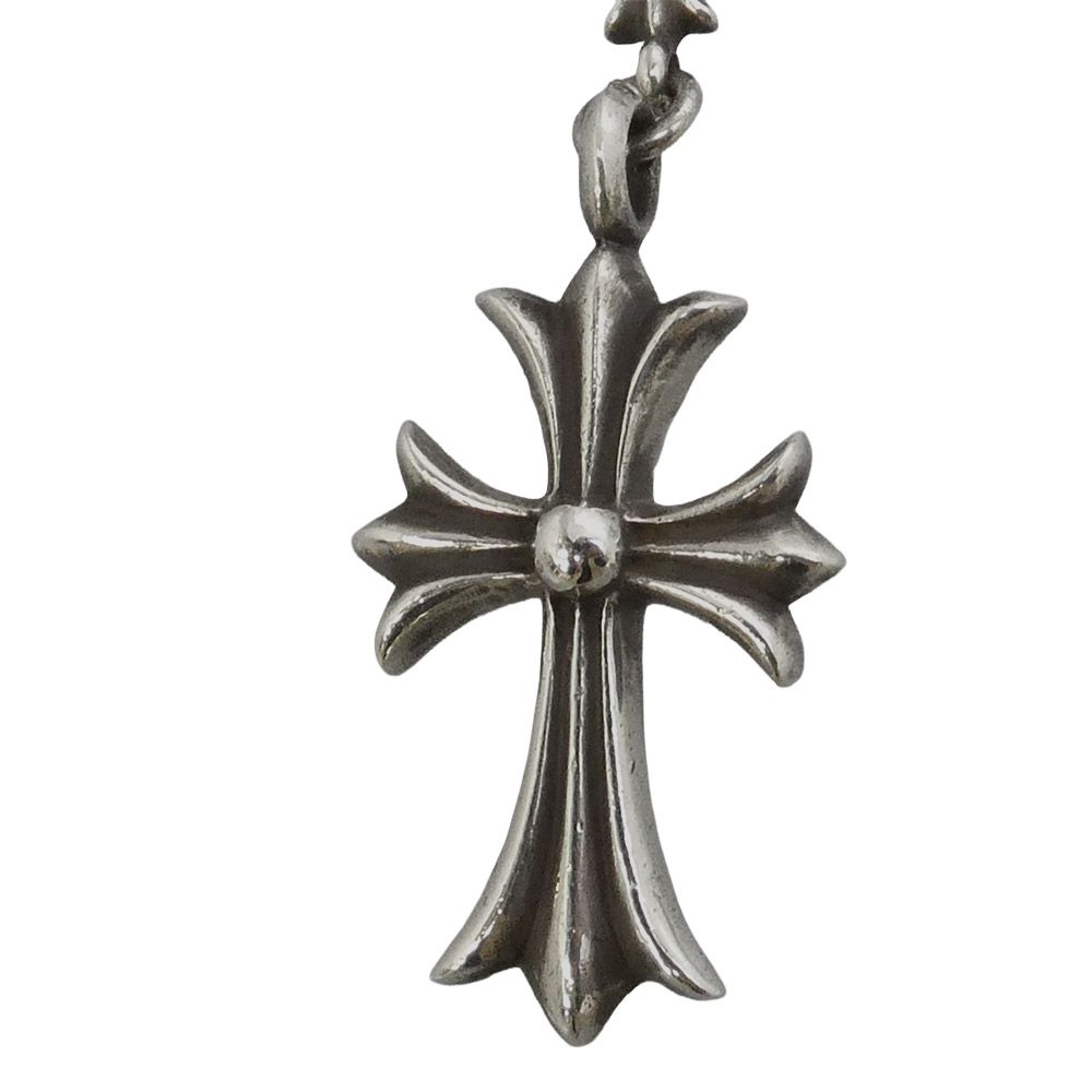 CHROME HEARTS クロムハーツ（原本無） ビヨンドクール購入証明書付属 24inch CHKE CHN TNYE W CH CRS タイニーE チョークチェーン ロザリオ ネックレス シルバー系【中古】 CHROME HEARTS クロムハーツ（原本無） ビヨンドクール購入証明書付属