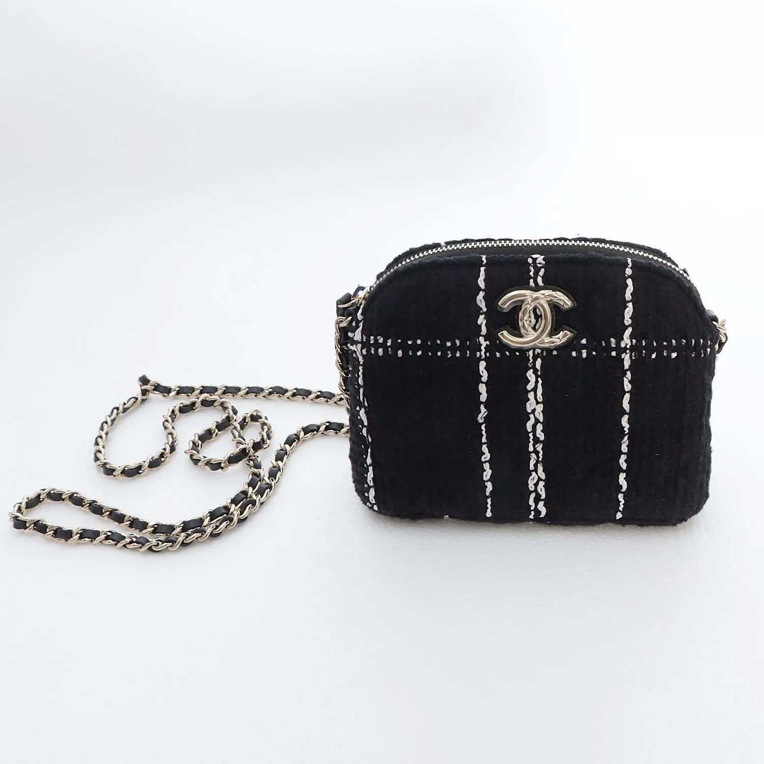 CHANEL シャネル ツイード チェーン ショルダーバッグ ココマーク
