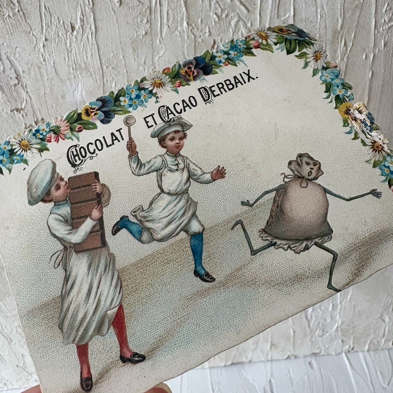 フランス アンティーク Chocolat et Cacao Derbaix ショコラ クロモス