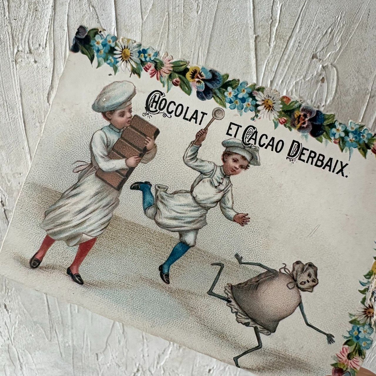 フランス アンティーク Chocolat et Cacao Derbaix ショコラ クロモス