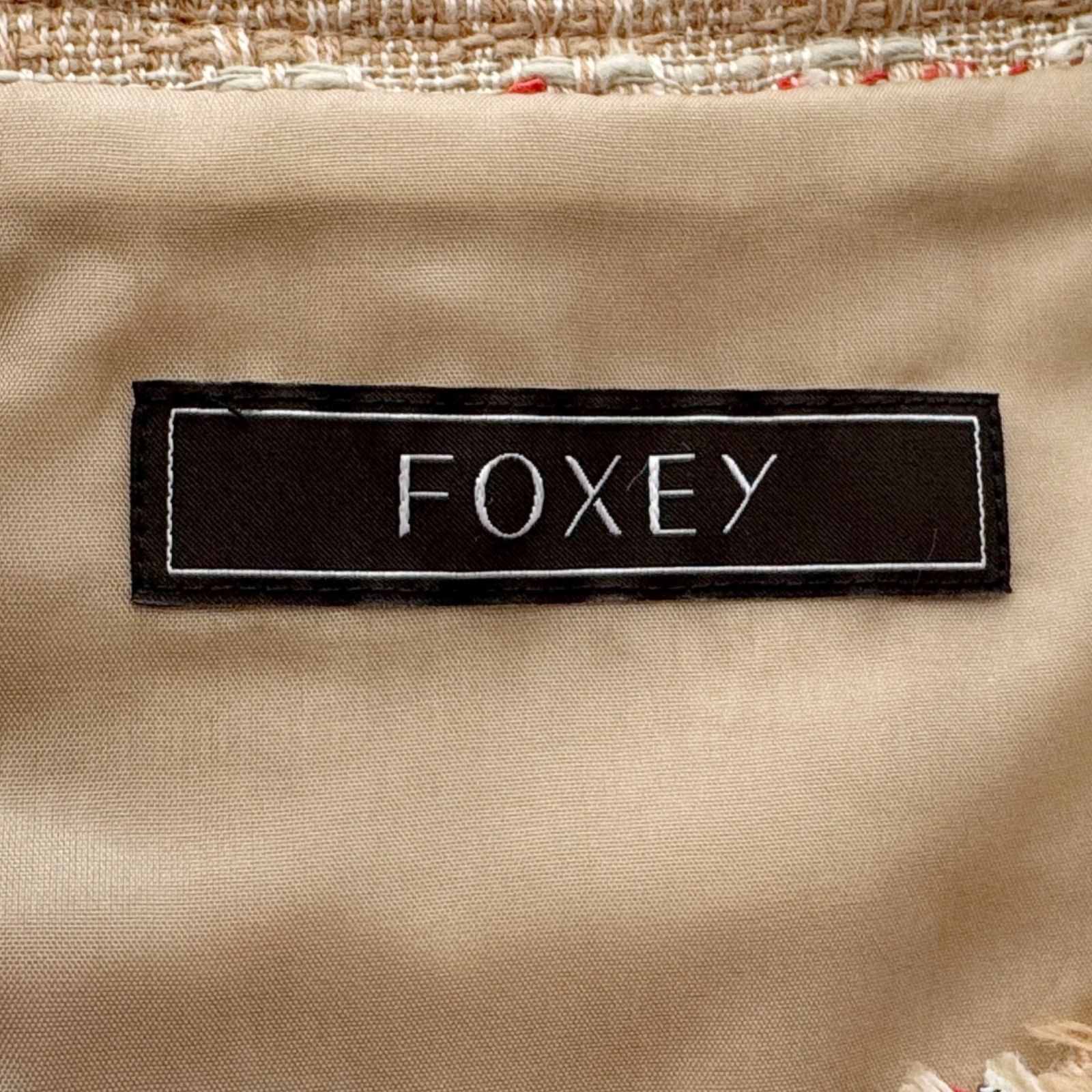 FOXEY フォクシー ワンピース ツイードワンピース ドレス ノースリーブ