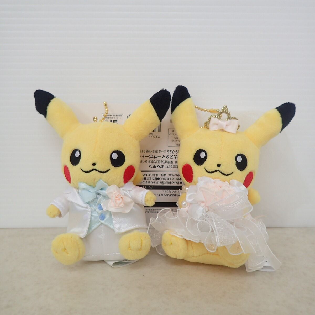 ポケモンセンター マスコット ペアピカチュウ Precious Wedding 紙タグ 