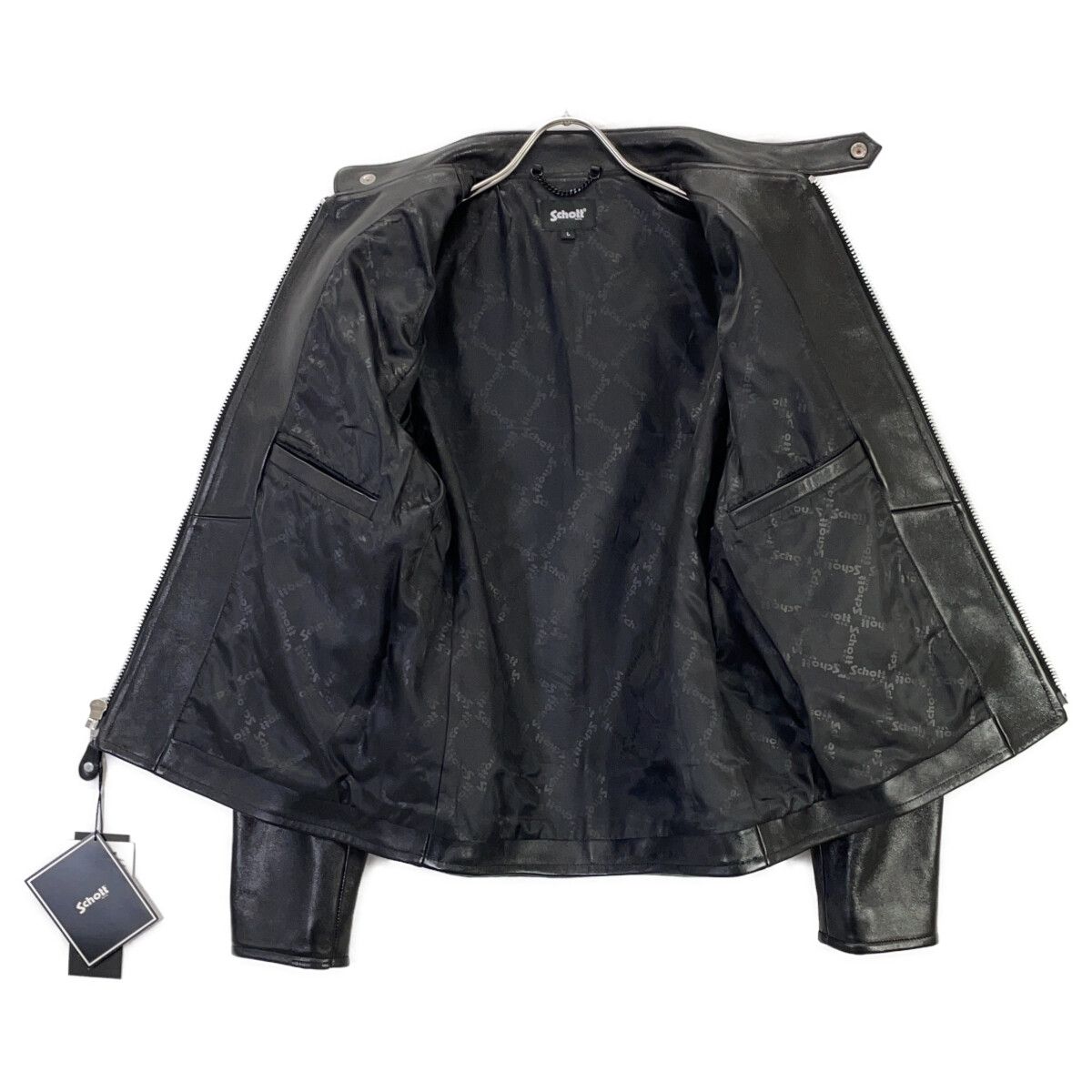 schott ショット ブラック 3111052 シープレザー 70