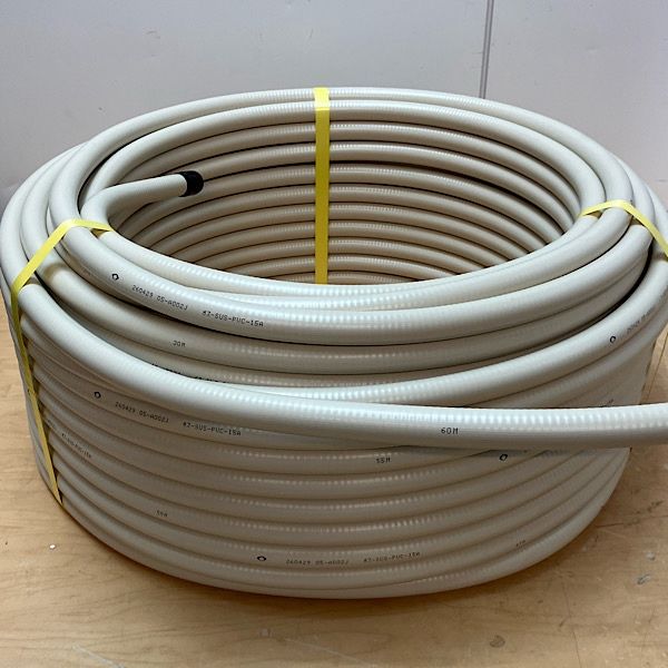 【未使用】フレキ管 60M SUS-PVC-15A 都市ガス 塩化ビニール被覆フレキシブル管 配管用 ガス ●137610