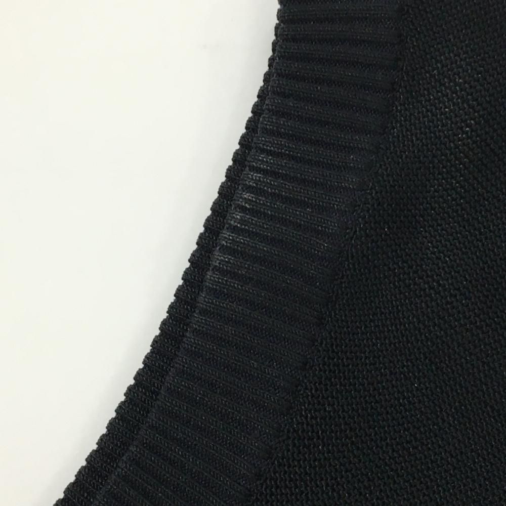 パーリーゲイツ ニットベスト 黒 ロゴ Vネック レディース 0(S) ゴルフ