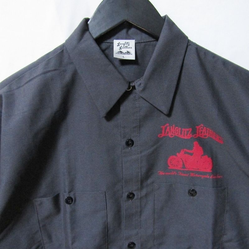 美品 Langlitz Leathers ラングリッツレザー 半袖ワークシャツ 70th