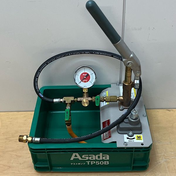 ASADA/アサダ テストポンプ 4.0MPa TP50B 静水圧 ø75mm圧力計 ●138295