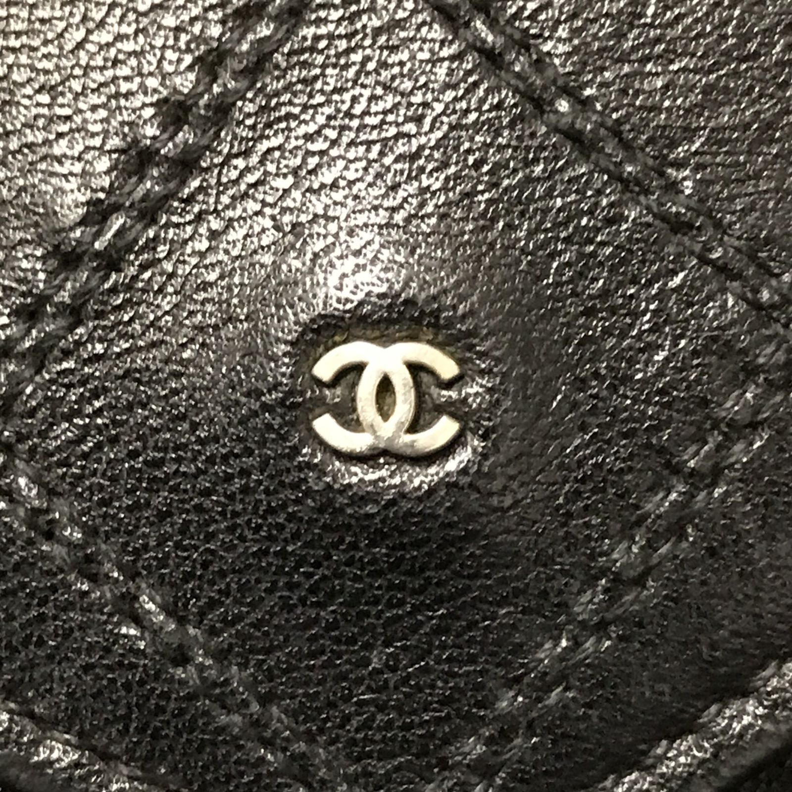 CHANEL シャネル 二つ折り財布 ビコローレ ラムスキン ココマーク
