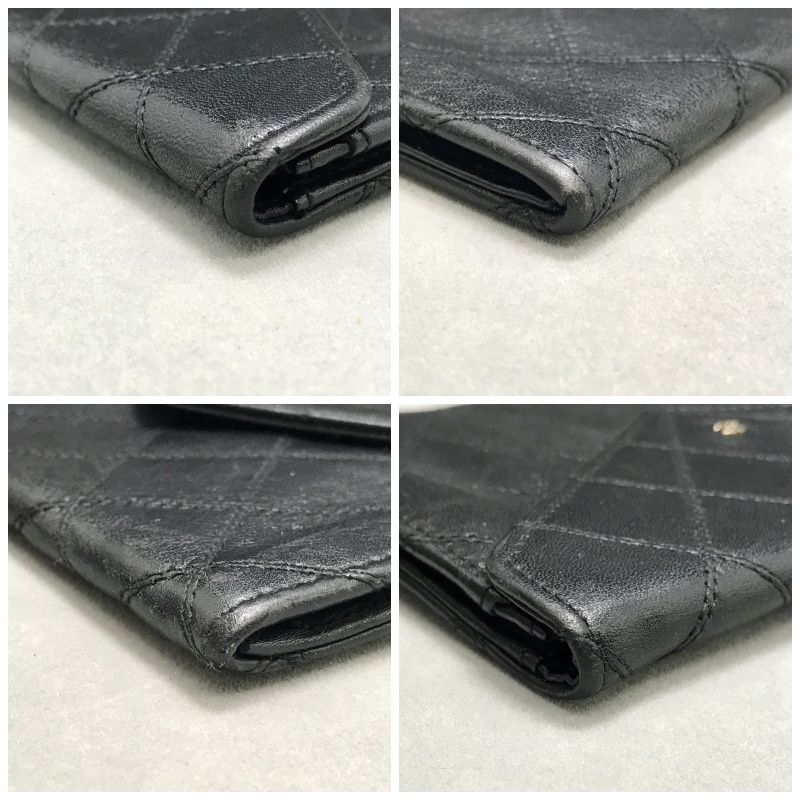 CHANEL シャネル 二つ折り財布 ビコローレ ラムスキン ココマーク