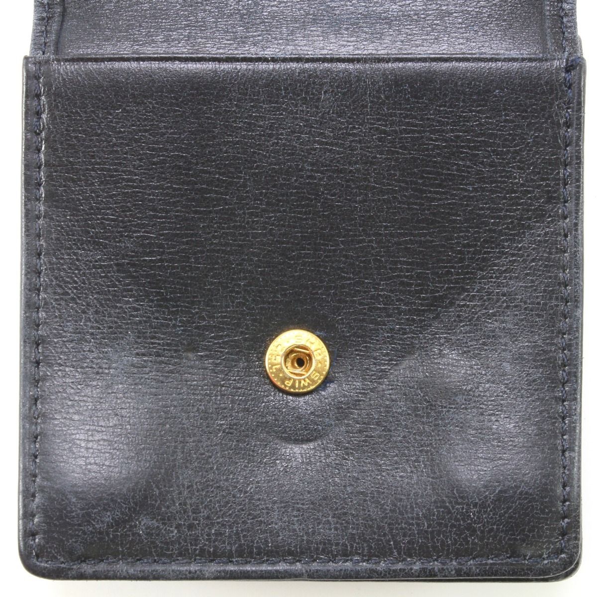 Cartier カルティエ 小銭入れ サファイアライン レザー ネイビー