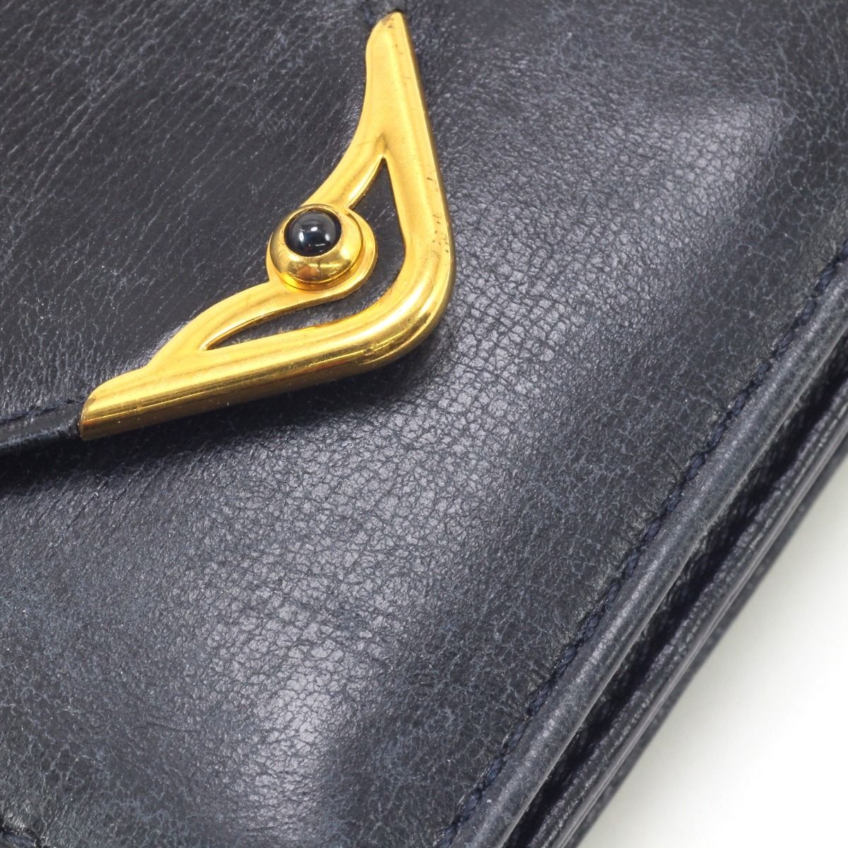 Cartier カルティエ 小銭入れ サファイアライン レザー ネイビー