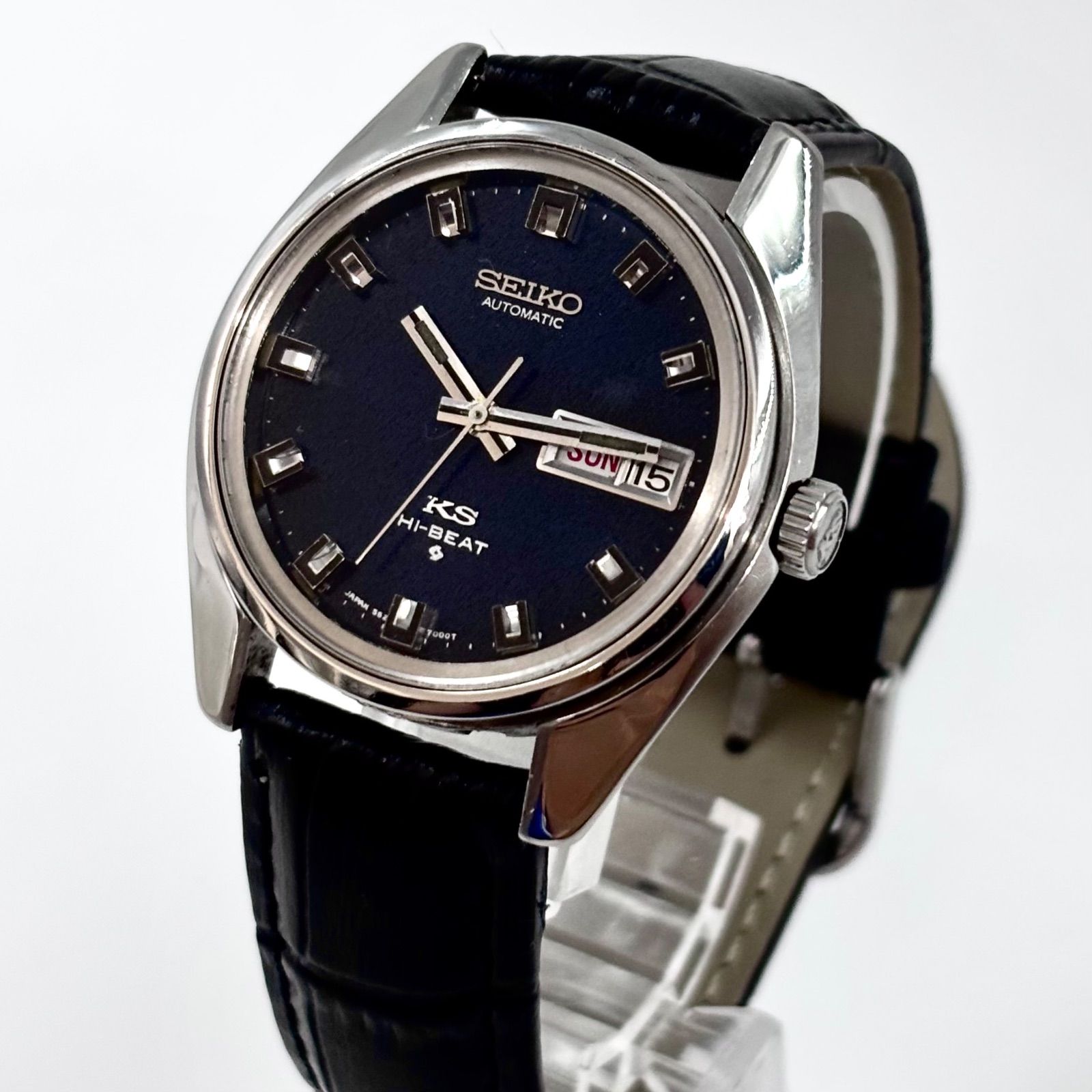 稼働/激レア】KING SEIKO/キングセイコー 腕時計 自動巻き/AT ネイビー