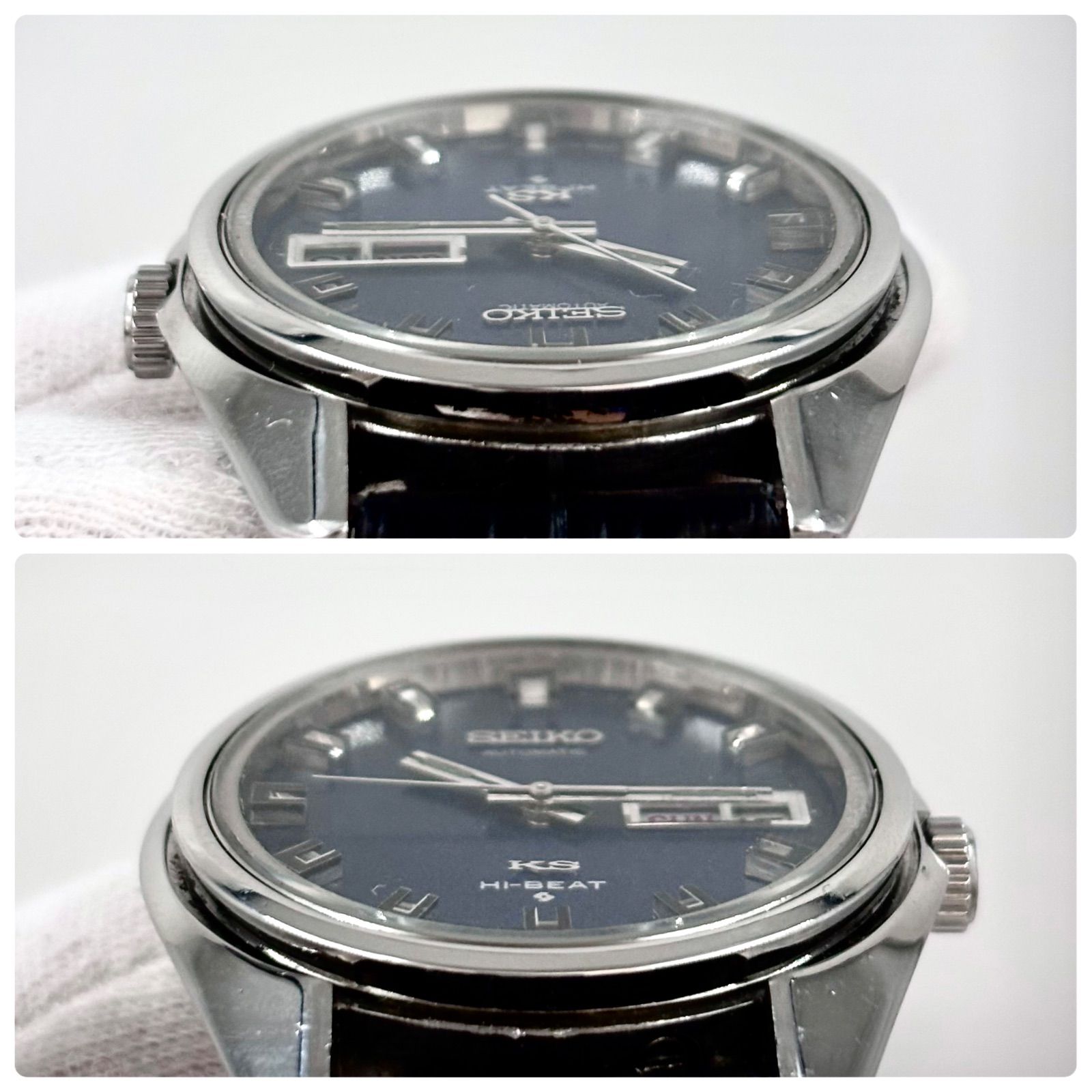 稼働/激レア】KING SEIKO/キングセイコー 腕時計 自動巻き/AT ネイビー
