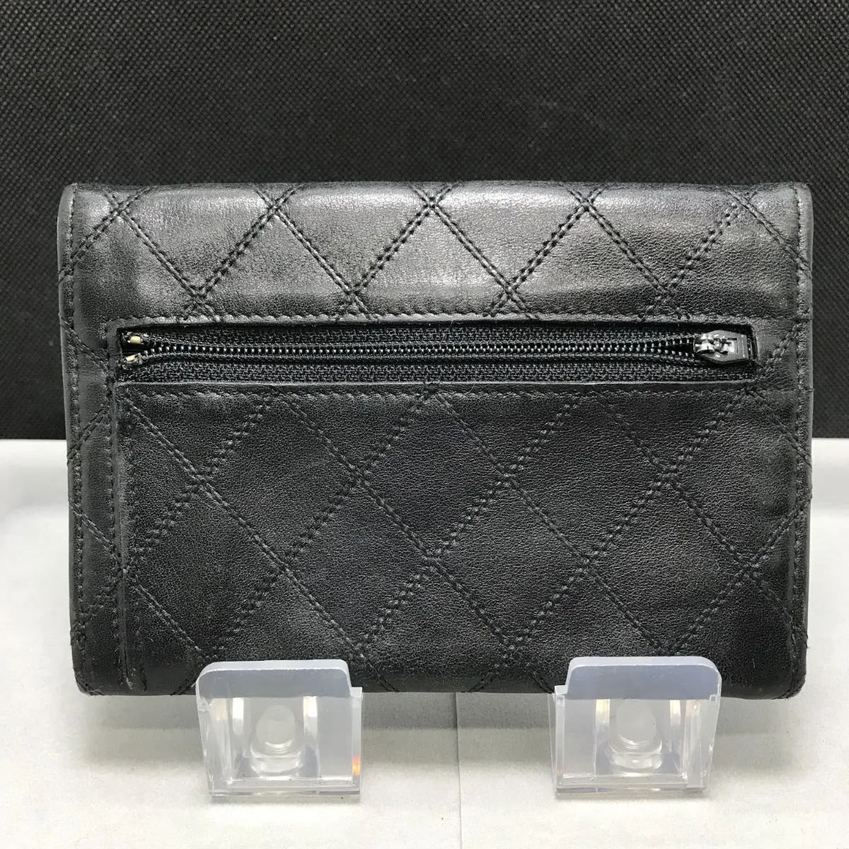 CHANEL シャネル 二つ折り財布 ビコローレ ラムスキン ココマーク