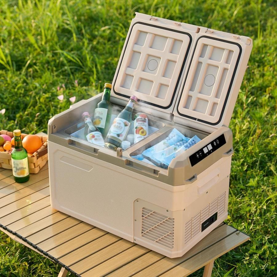 25L 冷蔵庫 ポータブル冷蔵庫 25L 車載 冷凍庫 -20℃〜25℃ ダブルドア AC/DC対応