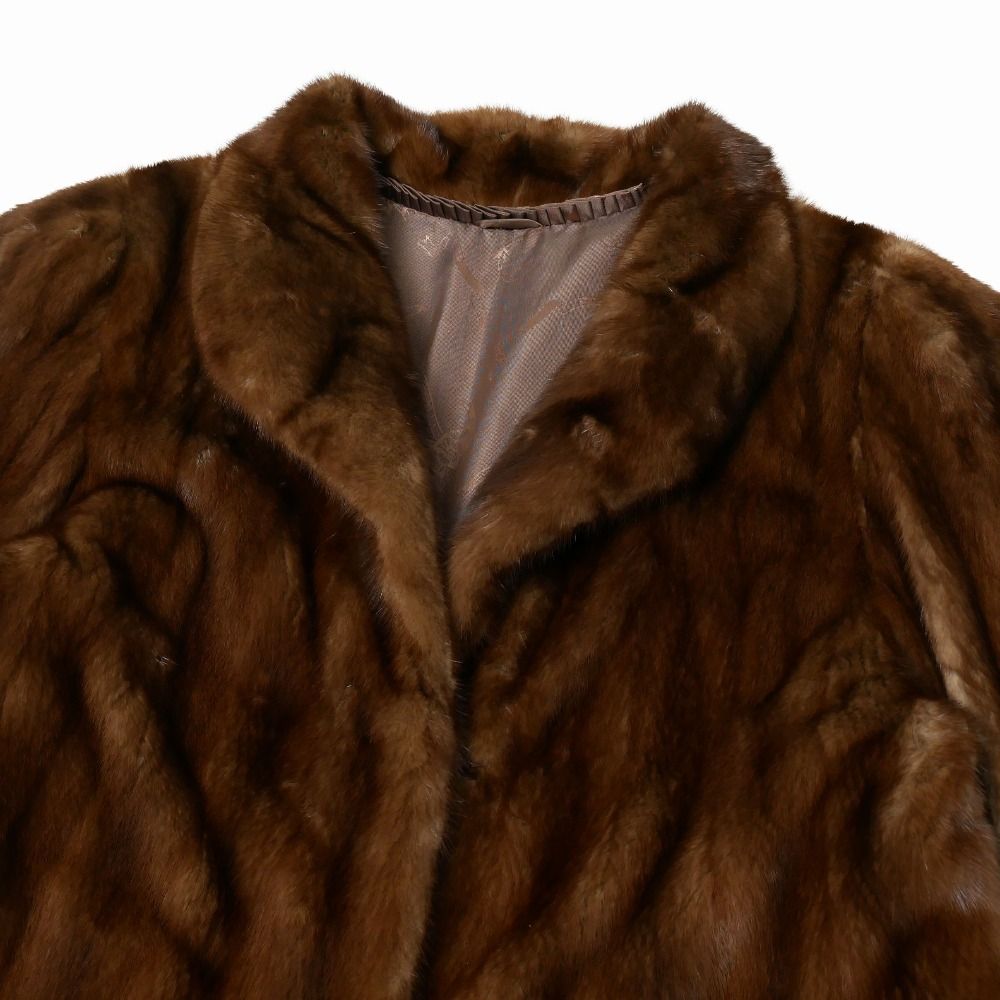 □美品□Mink ミンク コート サイズF デミバフミンク ファーコート 