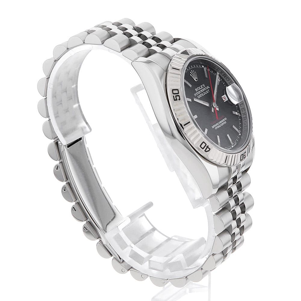 ROLEX ロレックス 純正 リューズ 530-0 中古 ロレックス ターノグラフ 116264 ブラック 5列 ジュビリーブレス Z番