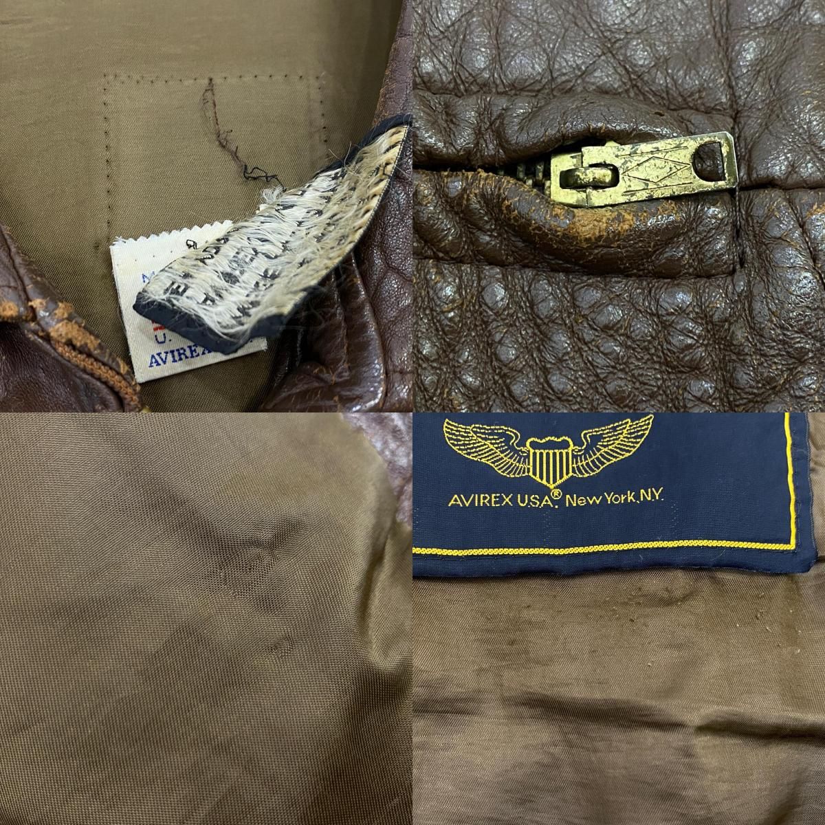 姫路東店】 中古 AVIREX | アヴィレックス レザー B-7 3120 ブラウン