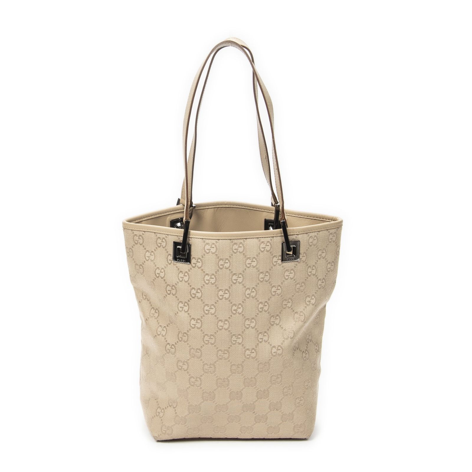 中古] GUCCI グッチバケツ型トートバッグベージュGGキャンバスA - メルカリ