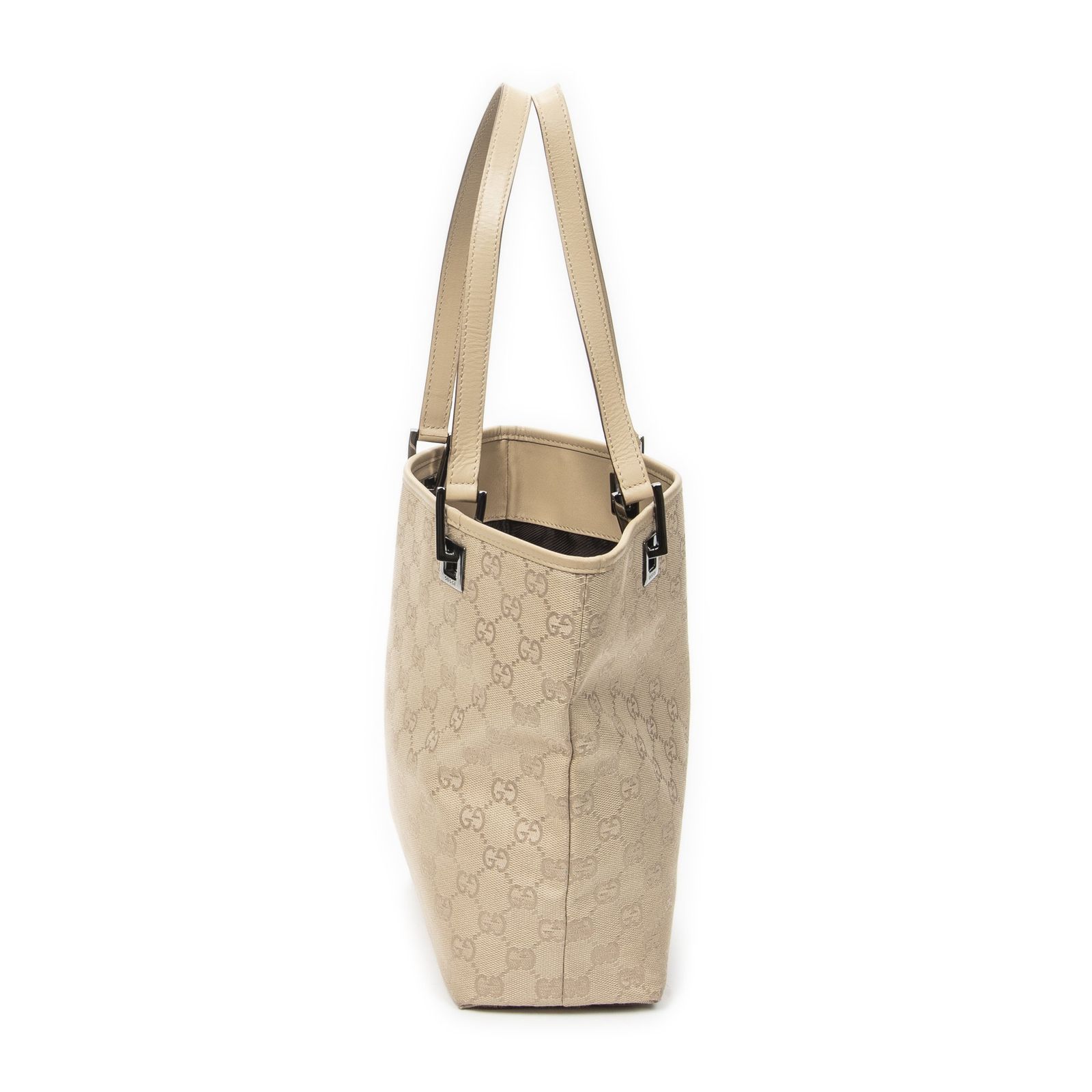 中古] GUCCI グッチバケツ型トートバッグベージュGGキャンバスA - メルカリ