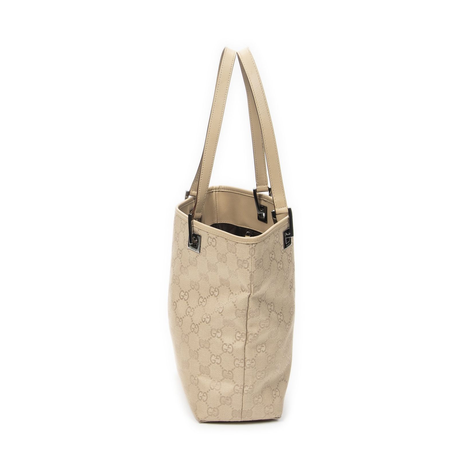 中古] GUCCI グッチバケツ型トートバッグベージュGGキャンバスA - メルカリ