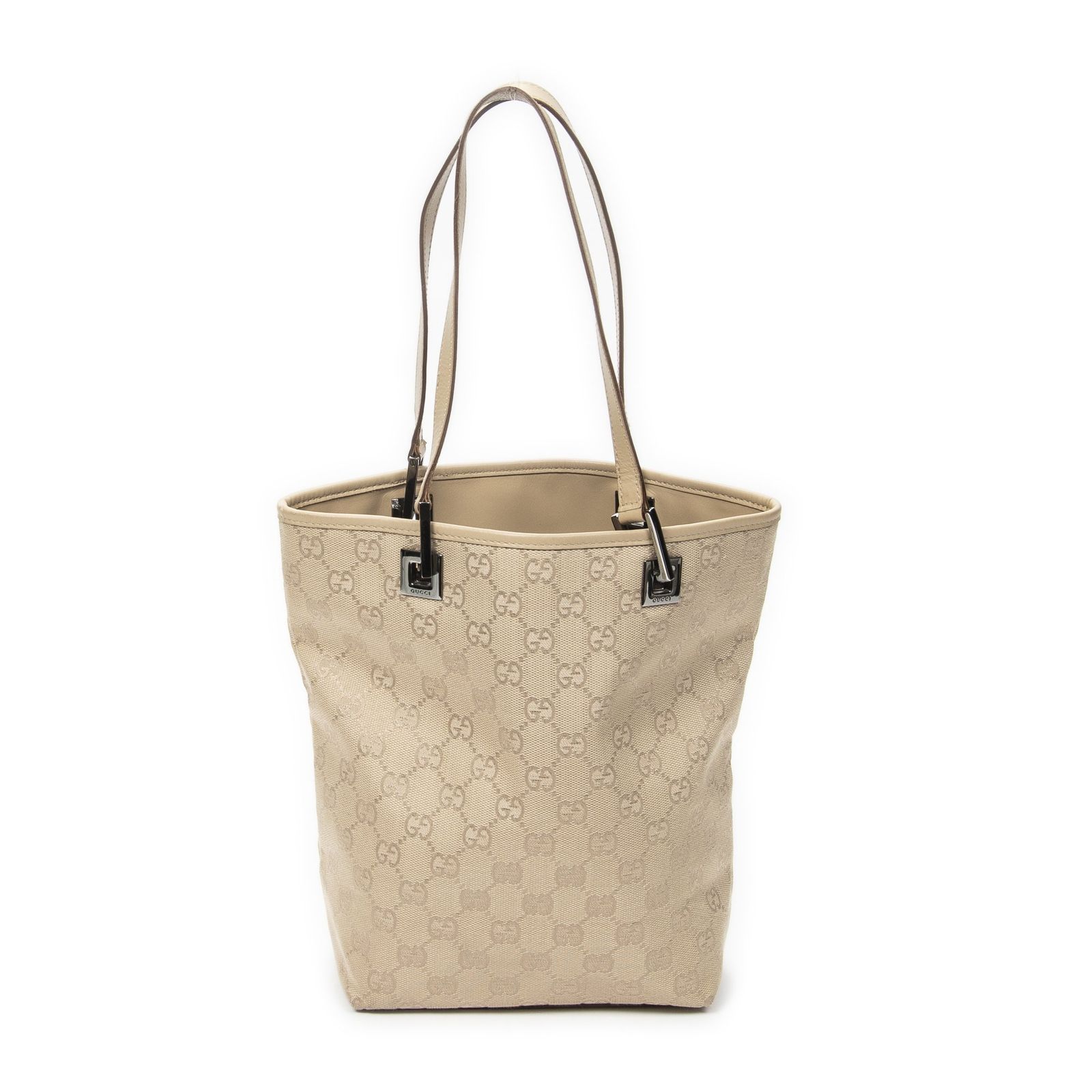 中古] GUCCI グッチバケツ型トートバッグベージュGGキャンバスA - メルカリ
