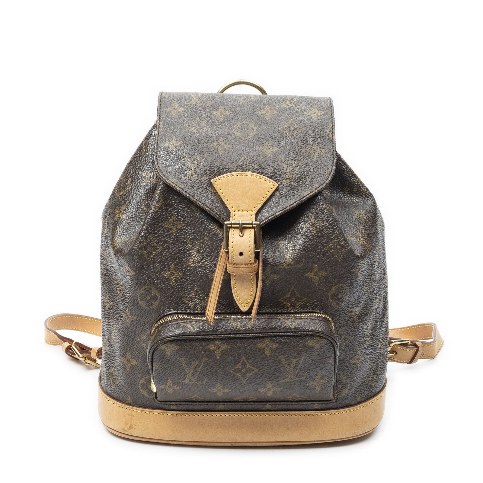 [中古] LOUIS VUITTON ルイヴィトンモンスリー茶色モノグラムキャンバスAB