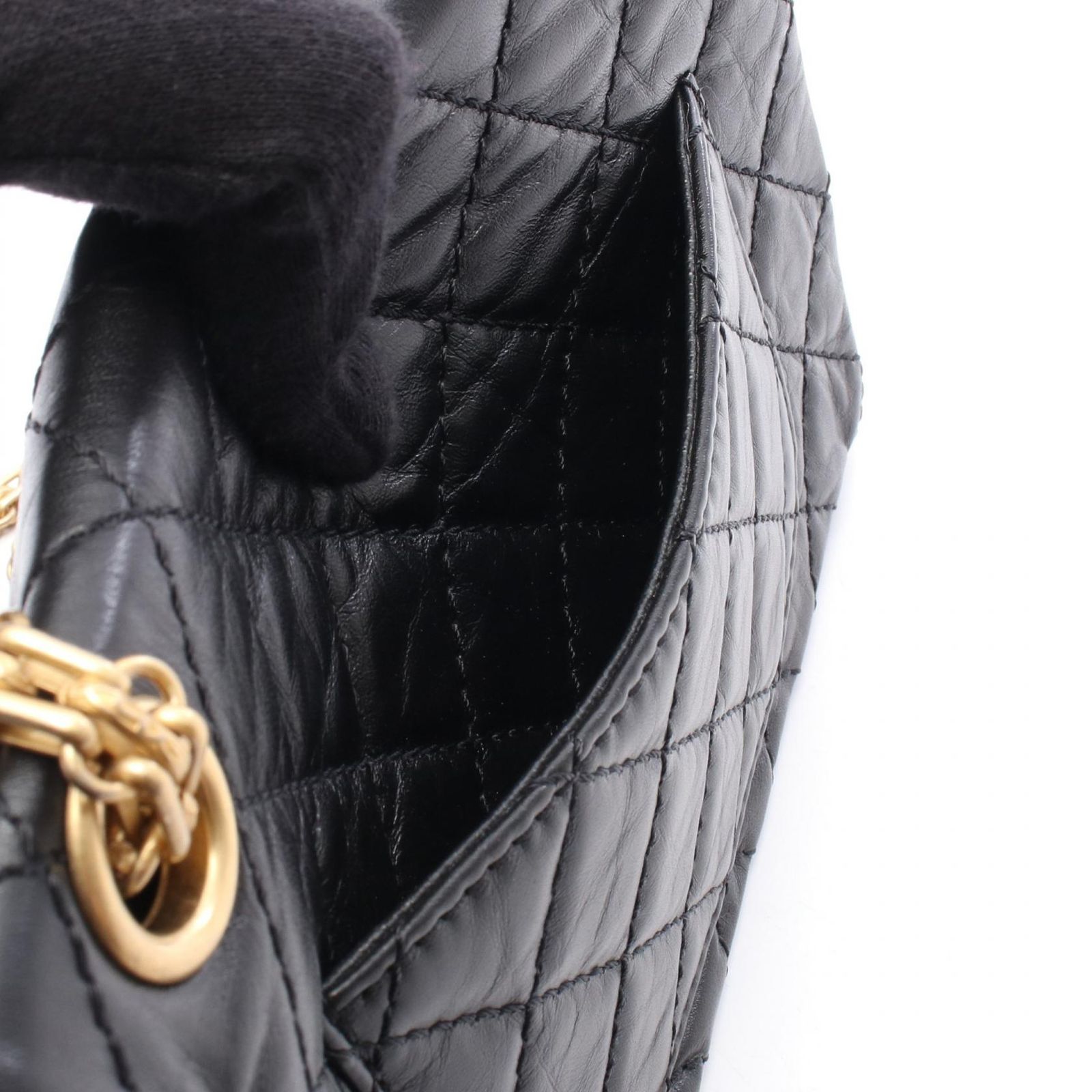 シャネル CHANEL ショルダーバッグ 2.55 AS0874 ブラック レザー 2.55